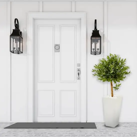 4ft. UV Resistant Olive Topiary Artificial Tree in White Planter {3}