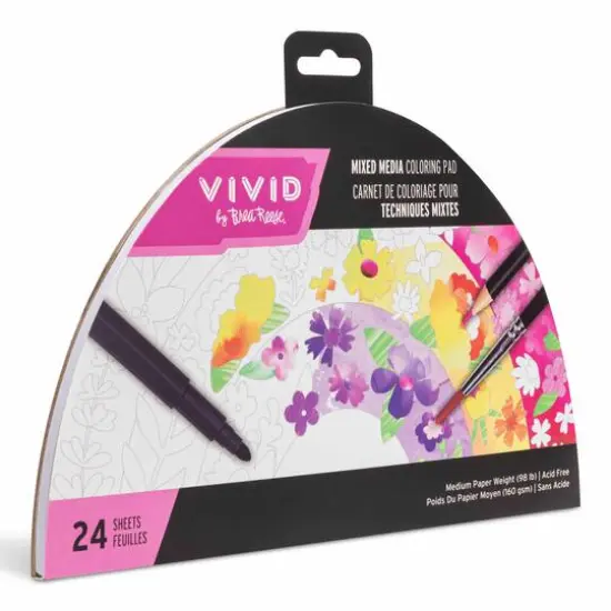 VIVID by Brea Reese&reg; Rainbow Mixed Media Coloring Pad {9}