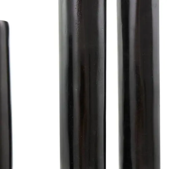Black Aluminum U-Shaped Candle Holder Set {6}