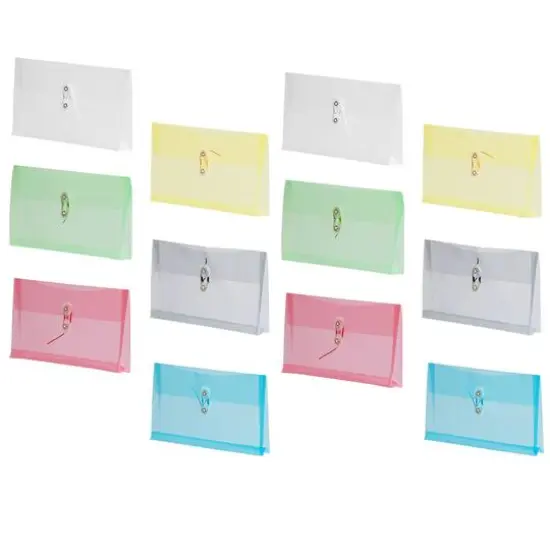 JAM Paper #10 Assorted Plastic Button String Envelope Set, 12ct. {4}