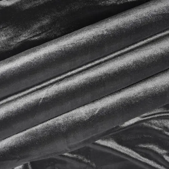 Feldman Solid Stretch Velvet Fabric Black {1}