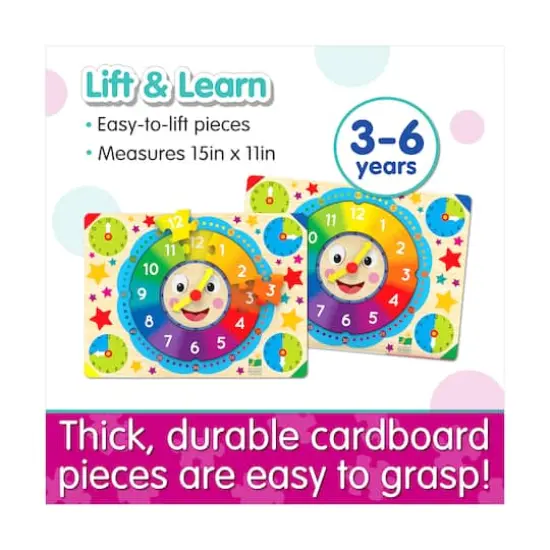 Lift & Learn Puzzle - Clock: 12 Pcs {6}