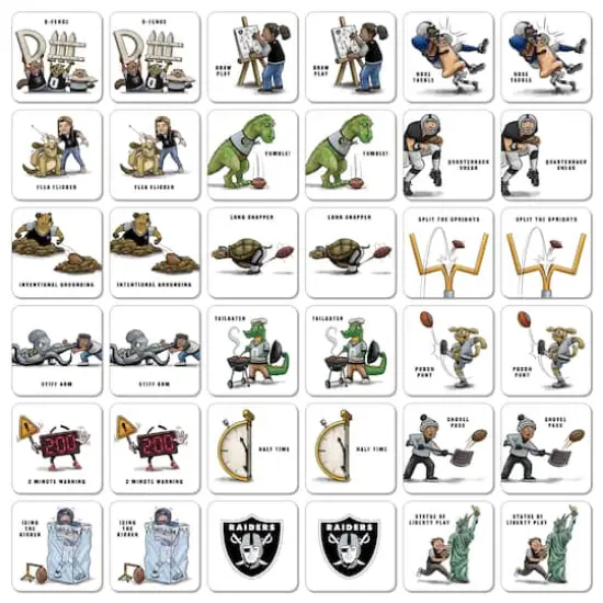 NFL Memory Match Game Las Vegas Raiders {4}