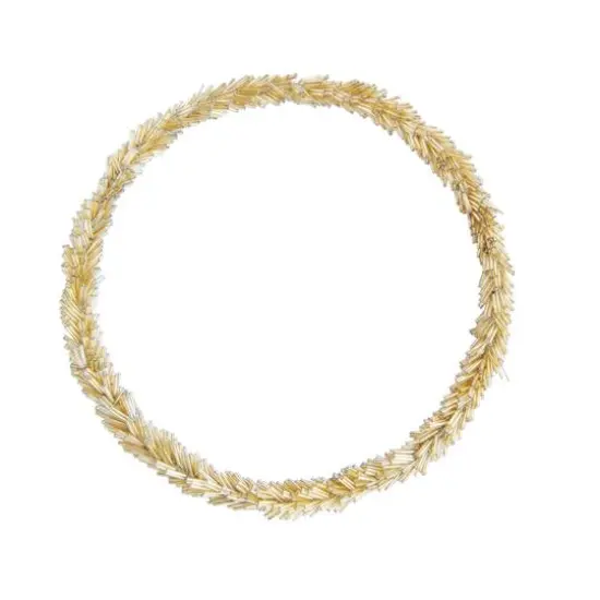 Hello Honey&reg; 10" Gold Round Wire & Glass Bead Wreath {1}