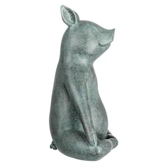 Hello Honey&reg; 12" Gray Yoga Pig Decoration {5}