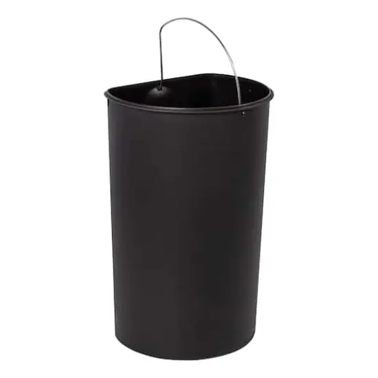40L Semi-Round Stainless Steel Step Trash Can With Lid {4}