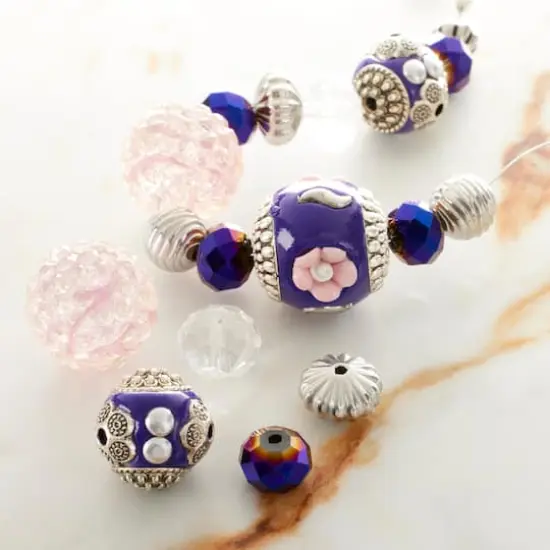 Clear & Purple Strung Beads By Bead Landing&trade; {3}