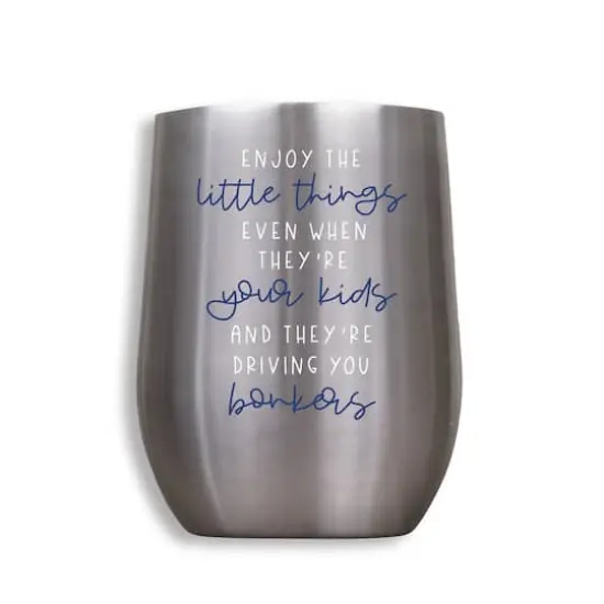11oz. Silver Enjoy The Little Things Wine Tumbler {1}