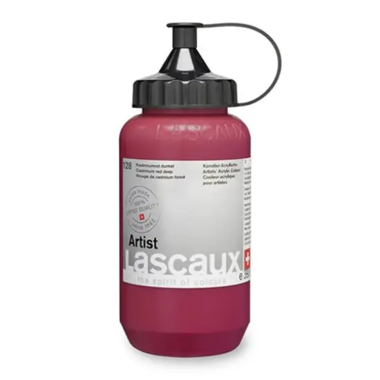 Lascaux Artist Acrylic Paint, 390mL 124 Cadmium Red Deep {1}