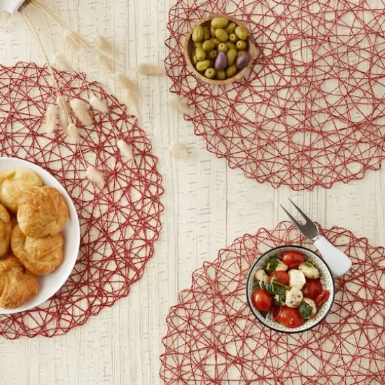 DII&reg; Woven Paper Round Placemats, 6ct. Spice {6}