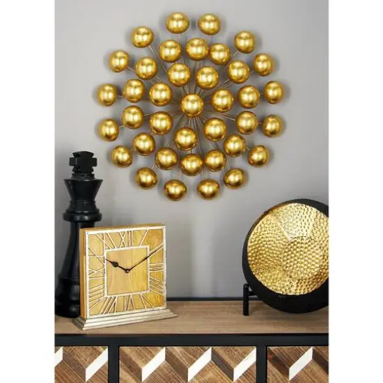 Gold Glam Ornamental Metal Wall Decoration {4}