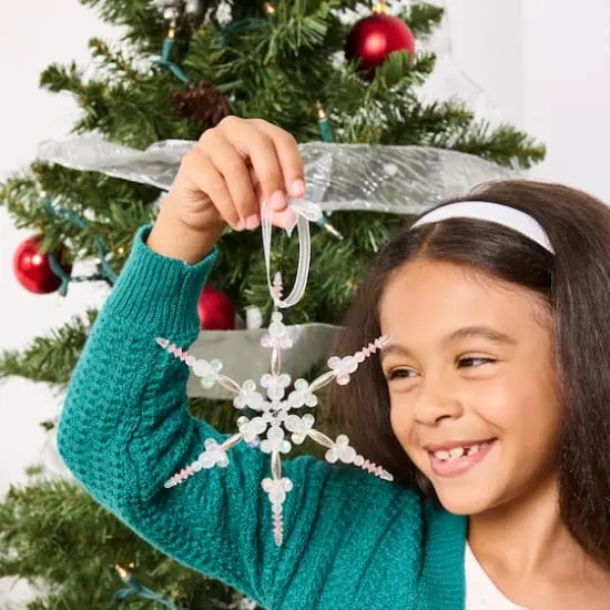 Creativity for Kids&reg; Beaded Snowflake Ornaments {10}