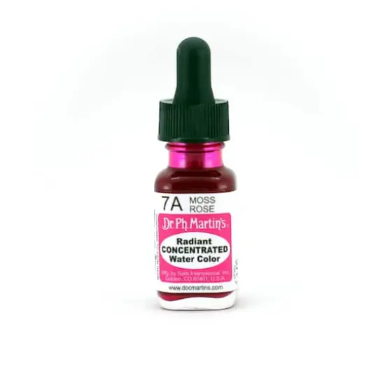 Dr. Ph. Martin's&reg; Radiant Concentrated Watercolor, 0.5oz. 7A Moss Rose {1}