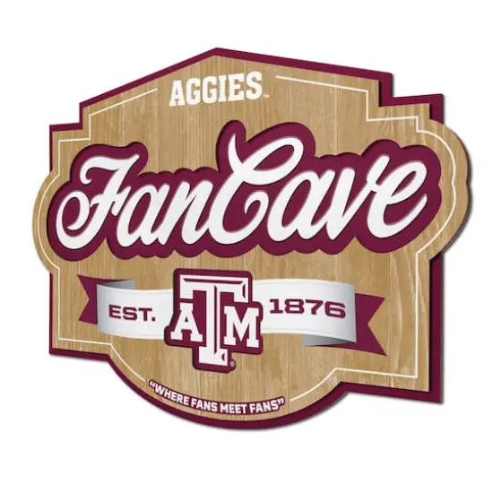 NCAA Fan Cave Sign Texas A&M Aggies {1}