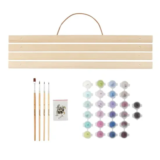 16" x 20" Northern Lights Paint-by-Number Kit with Wood Display Hanger by Artist's Loft&reg; {3}