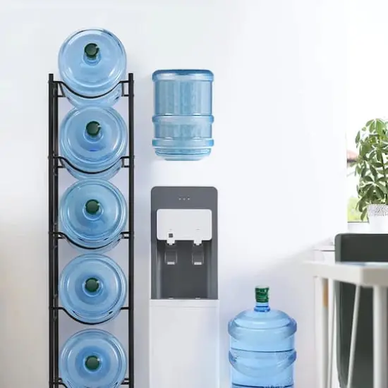 5gal. Water Jug Holder 5-Tier Storage Rack Black {8}