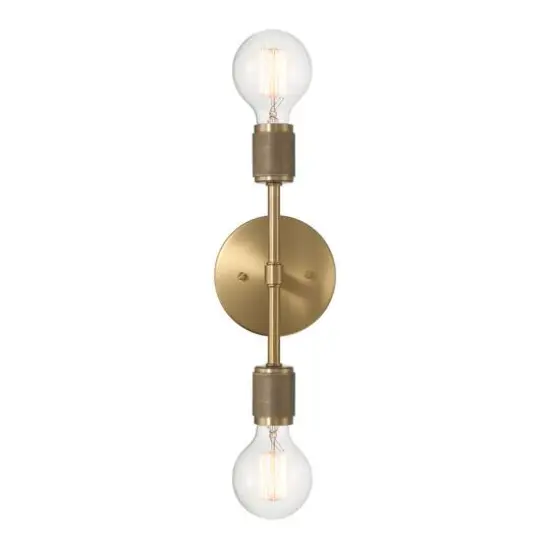 Hello Honey® Maxim 19" Gold Modern Minimalist Metal Exposed 2-Bulb Wall Sconce {10}