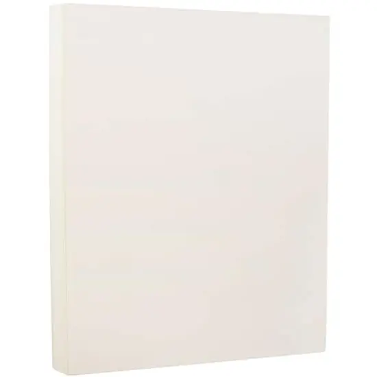 JAM Paper Strathmore 8.5" x 11" 88lb. Cardstock, 50 Sheets Natural White Laid {1}