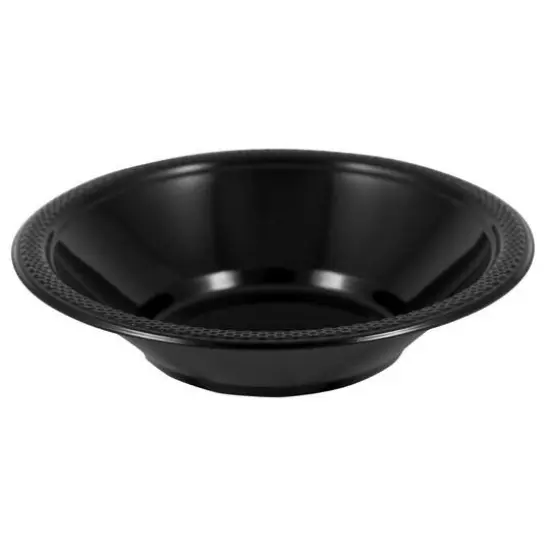 JAM Paper 7" Plastic Bowls, 20ct. Black {1}