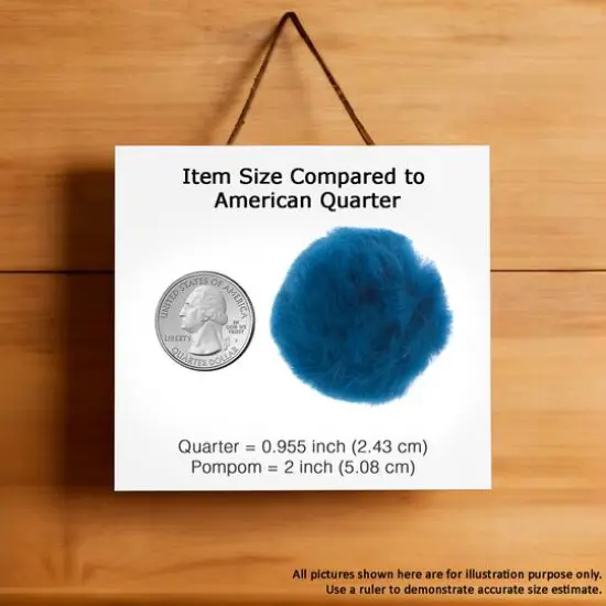 John Bead 2" Pom Poms, 50ct. Blue {3}