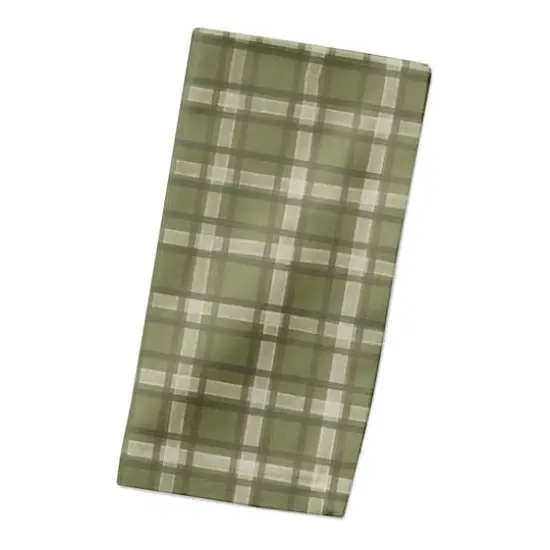 Green Multi Plaid Cotton Twill Napkin {3}