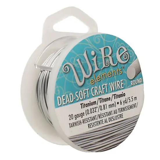 The Beadsmith&reg; Wire Elements&trade; 20 Gauge Tarnish Resistant Soft Temper Wire, 6yd. Titanium {1}