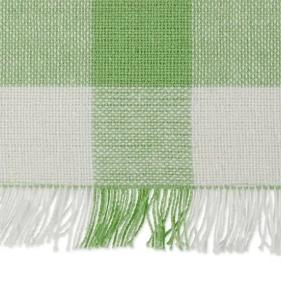 DII&reg; Bright Green Heavyweight Check Fringed Placemat Set, 6ct. {4}