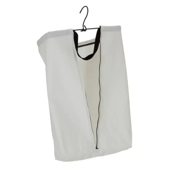Household Essentials 27" Door Hanging Laundry Bag White and Black {9}