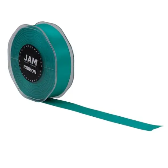 JAM Paper 7/8" x 25yd. Double Face Satin Ribbon Tropical Blue {4}