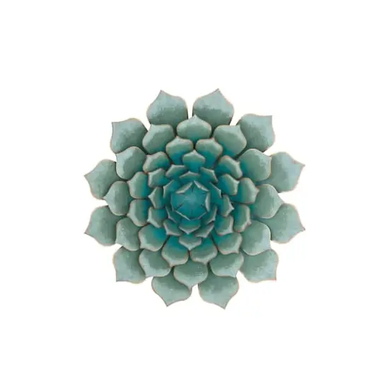 Turquoise Iron Succulent Traditional Wall D&eacute;cor {1}