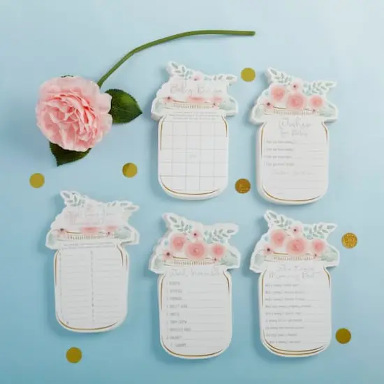Kate Aspen&reg; Floral Mason Jar Baby Shower 5-Game Card Set {4}