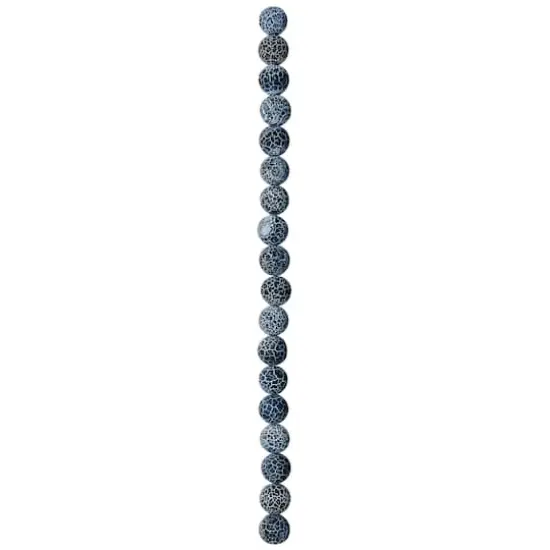 Gray Crackle Agate Round Beads, 10mm by Bead Landing&trade; {1}