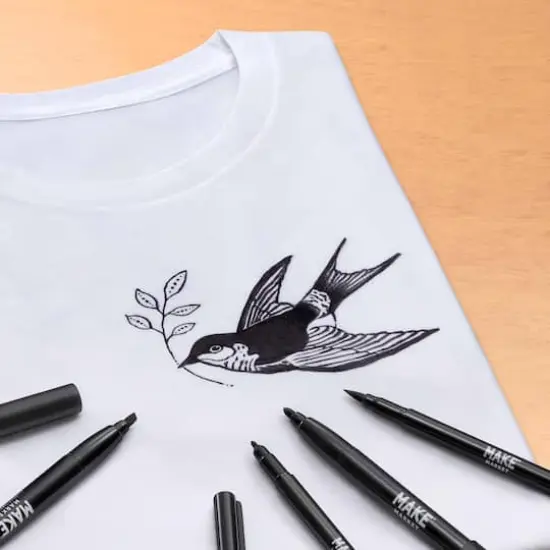 Black Permanent Fabric Ink Marker Set by Make Market&reg; {3}