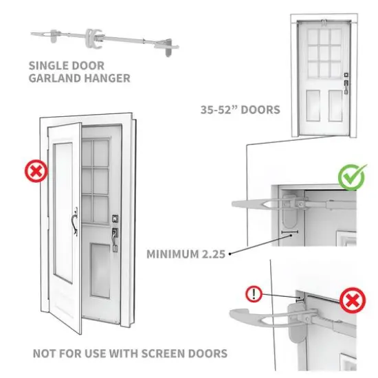 Village Lighting Slim Single Door Garland Hanger {12}
