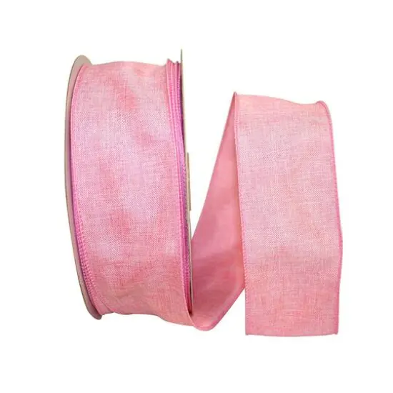Reliant 2.5" x 50yd. Linen Wired Ribbon Pink {1}
