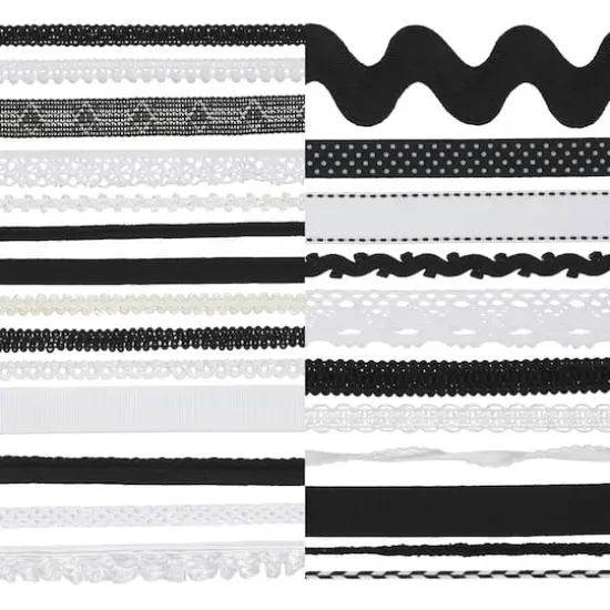 Black & White Trim Bundle by Celebrate It&reg;, 25ct. {3}