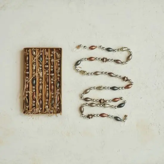 Hello Honey&reg; 6ft. Antique Metallic Glass Garland in Kraft Box {4}