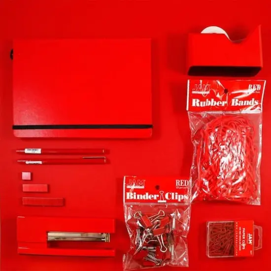 JAM Paper Complete Desk Kit Red {5}