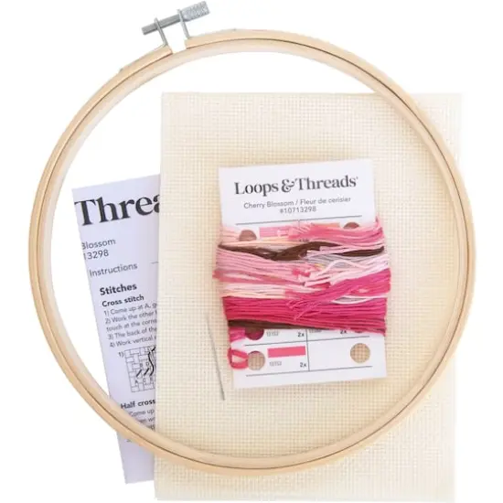Cherry Blossom Cross Stitch Kit by Loops & Threads&reg; {4}