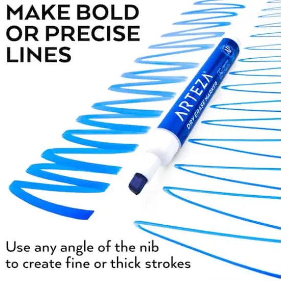Arteza&reg; Blue Chisel Tip Dry Erase Markers, 36ct. {3}