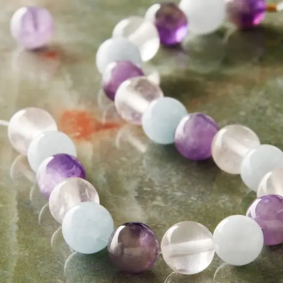 Pink, Lavender & Blue Mixed Round Beads by Bead Landing™, 8mm {3}