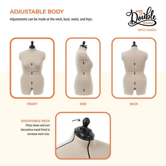 Dritz&reg; My Double Designer Medium Dress Form with Adjustable Tri-Pod Stand {6}