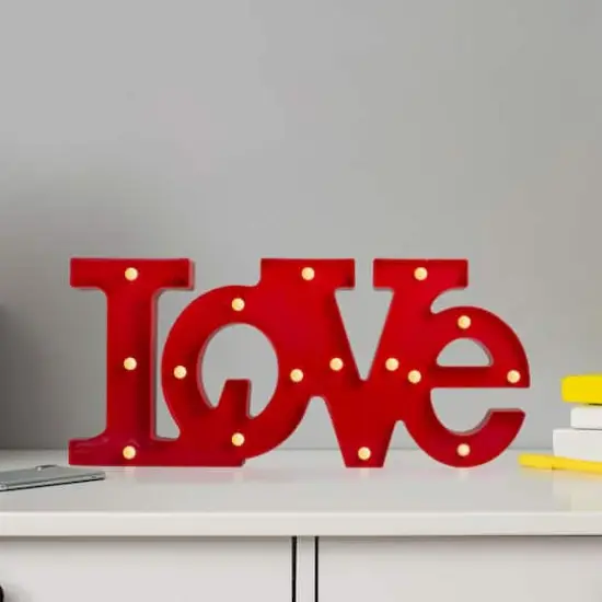 20" Red 'LOVE' LED Valentine's Day Marquee Wall Sign {3}