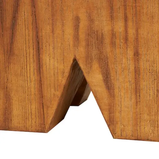 18" Brown Block Outdoor Accent Table {5}