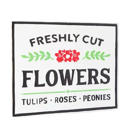 20" White Farmhouse Metal Wall Sign {3}