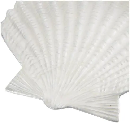 White Shell Metal Bowl Set {7}