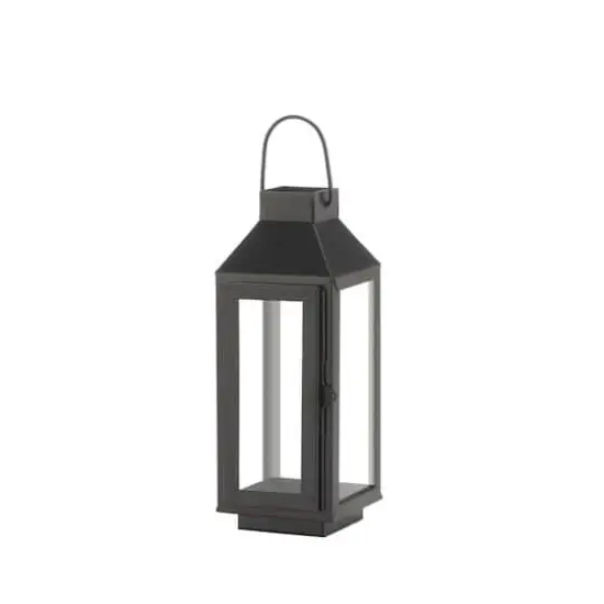10" Black Iron & Glass Square Lantern {1}