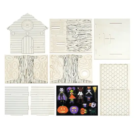 3D Wood Haunted Tree House Craft Kit by Creatology&trade; {4}