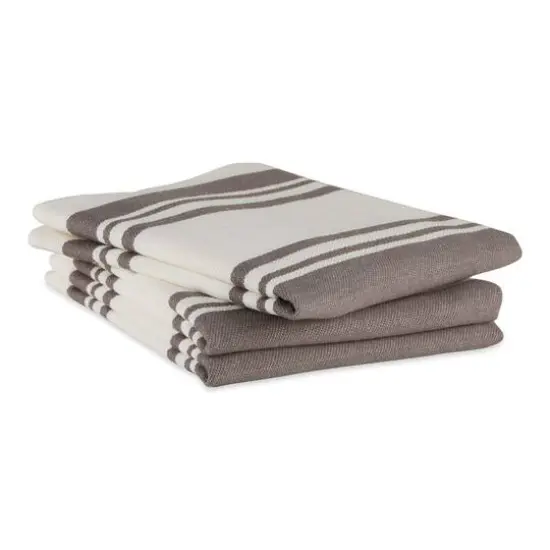 DII&reg; Gray Chef Stripe Dish Towels, 3ct. {4}