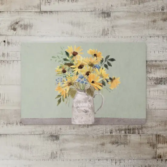 18" x 27" Pitcher of Sunflowers Market Floor Mat {3}